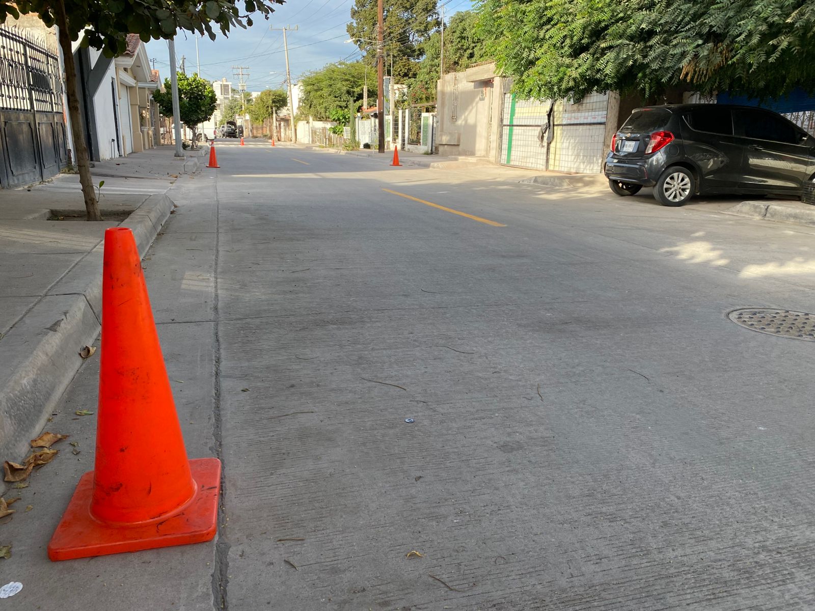 Obras de pavimentación en el sector Aeropuerto