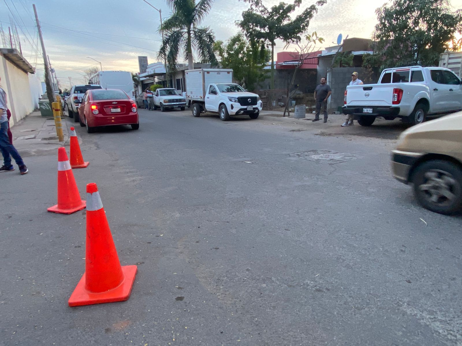 Obras de pavimentación en el sector Aeropuerto