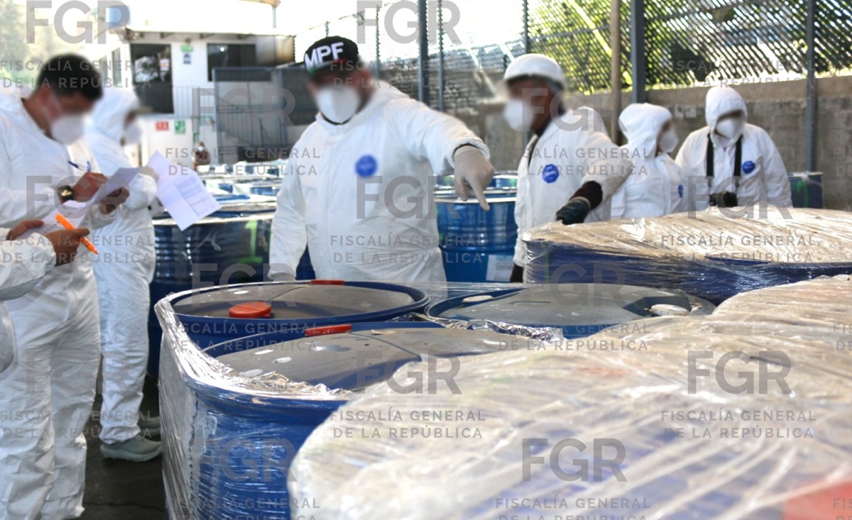 Precursores químicos asegurados en Sinaloa y destruidos en el Estado de México
