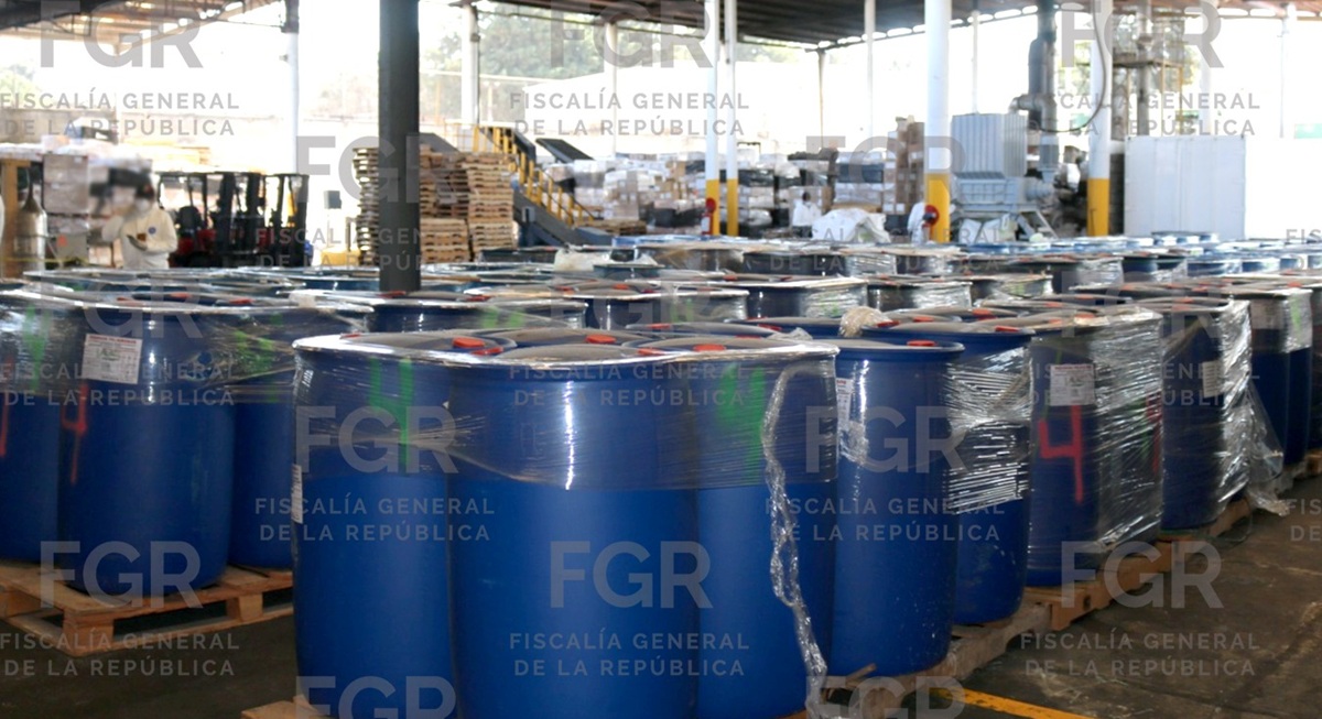 Precursores químicos asegurados en Sinaloa y destruidos en el Estado de México