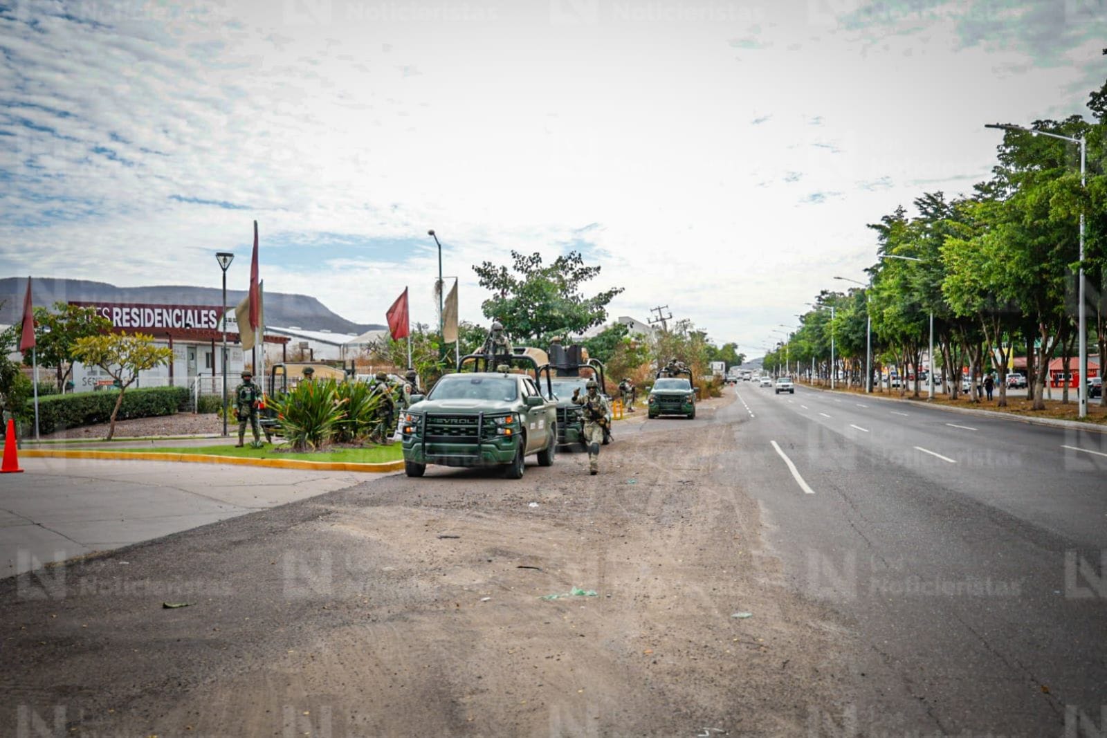Presencia de militares en el sur de Culiacán
