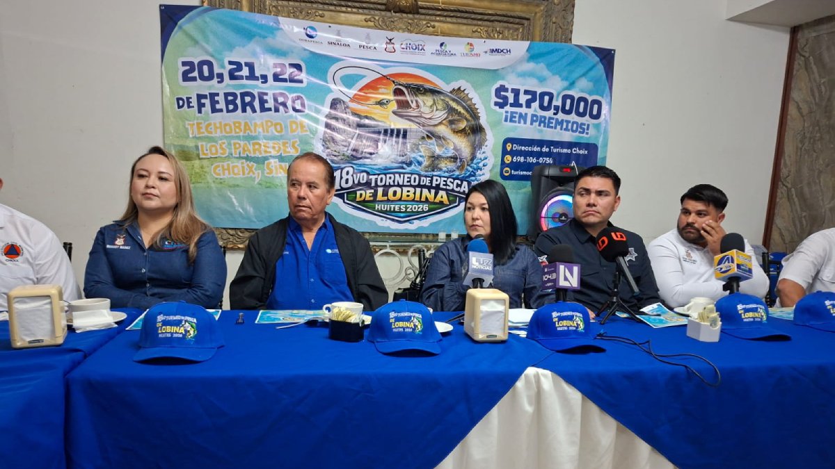 presentan el 18vo torneo de pesca de lobina huites 2026