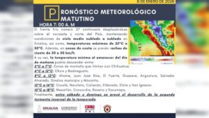 pronostico del tiempo hoy 8 de enero