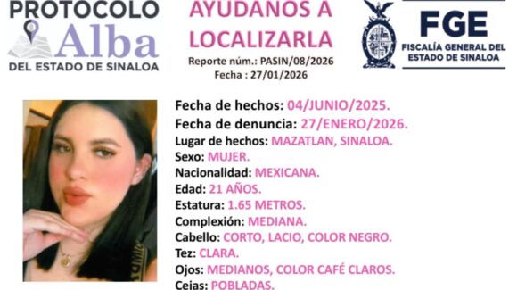 Activan Protocolo Alba para localizar a María Celeste, desaparecida en Mazatlán, Sinaloa