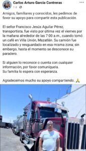 Tráilero desaparecido