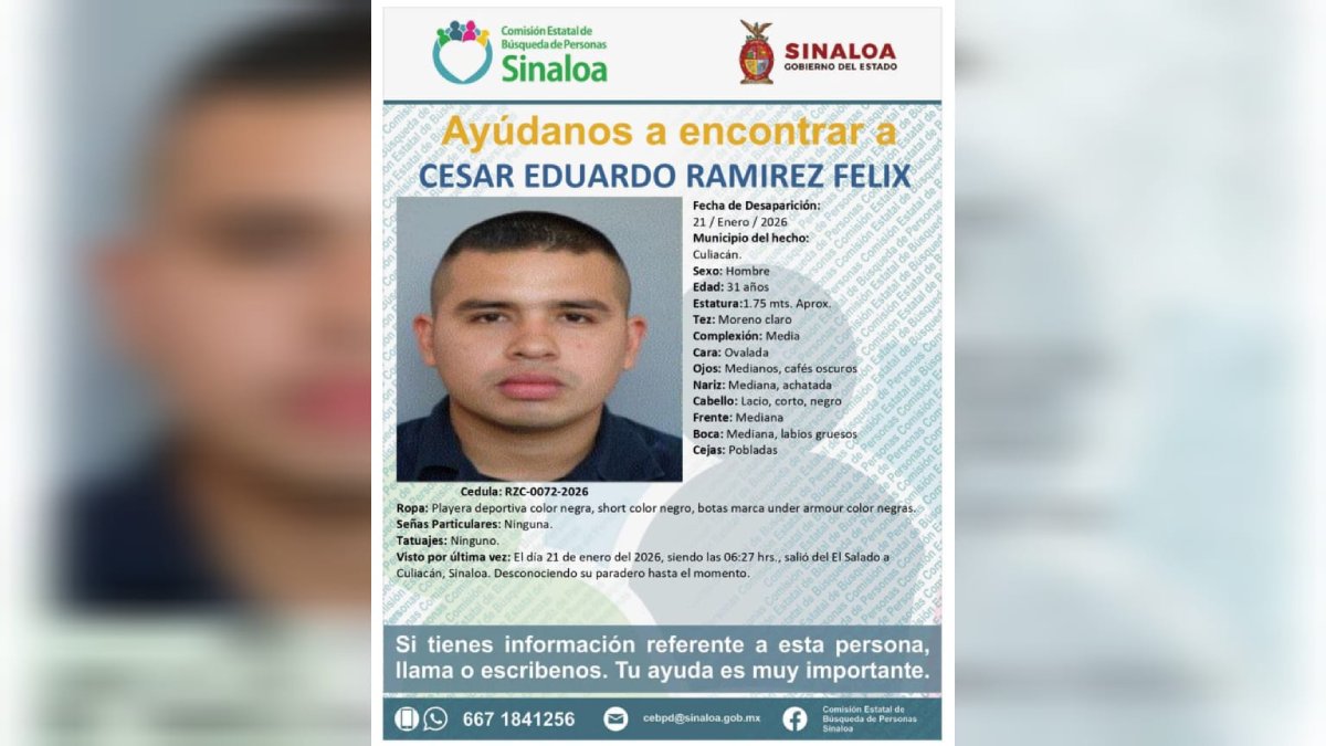 reportan desaparición del policia municipal cesar eduardo