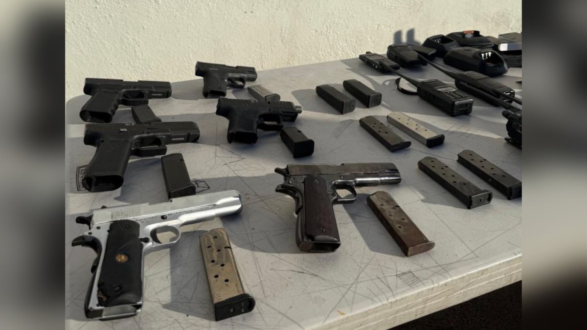Armas decomisadas en el penal de Aguaruto