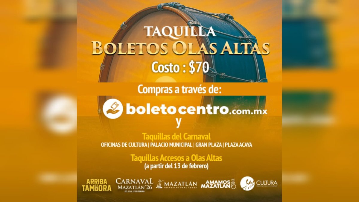 retumbara la tambora en olas altas en carnaval mazatlan sinaloa