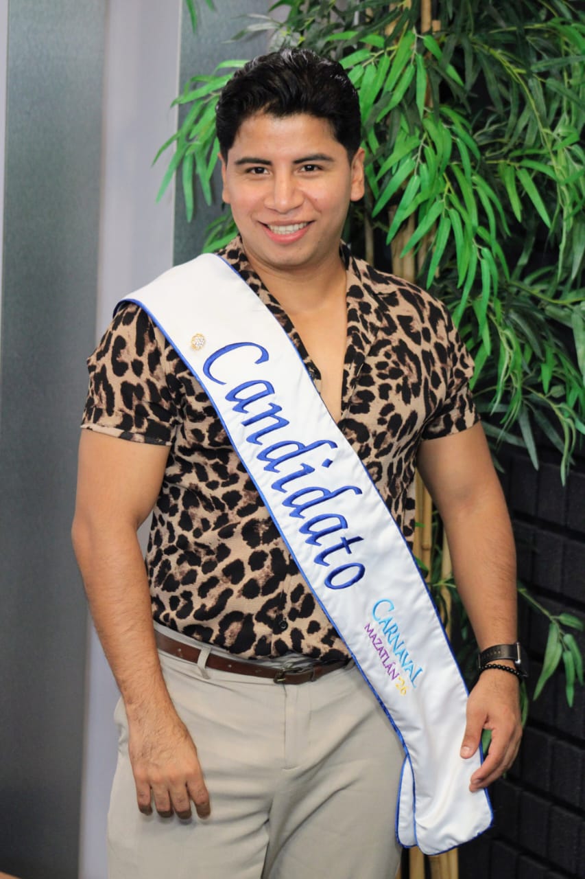 Romeo Antonio Martínez Rivera, candidato a Rey de la Alegría del Carnaval de Mazatlán