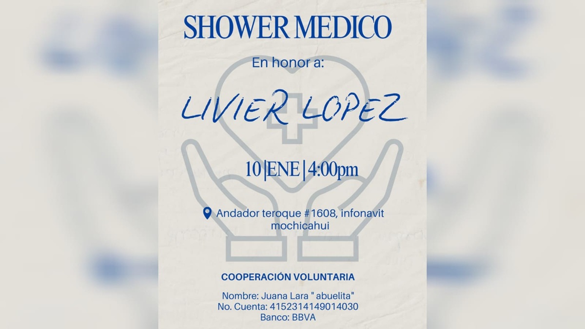 Shower médico para estudiante con dengue en Los Mochis