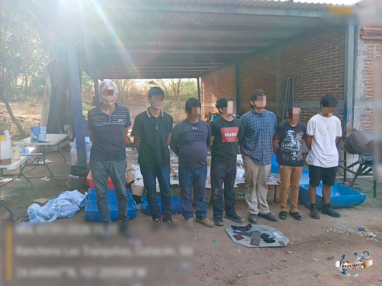 Captura la Marina a 'cocineros' de drogas y desmantela un narcolaboratorio en Culiacán