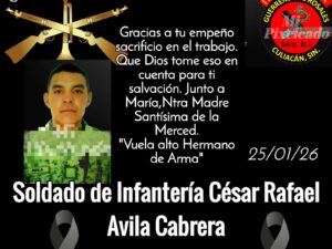 Soldado ahogado en la presa Sanalona, Culiacán, Sin. 