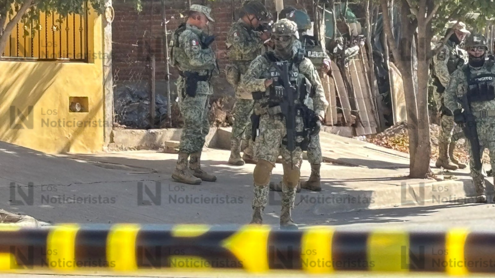 Militares en zona de ejecución en Culiacán