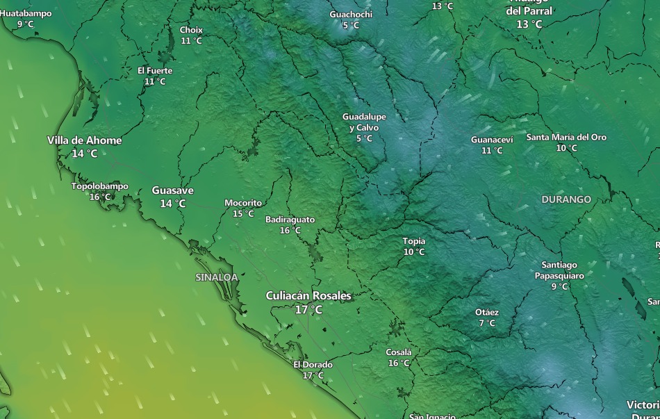 temperaturas en sinaloa