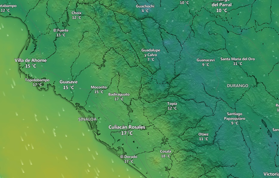 temperaturas en sinaloa