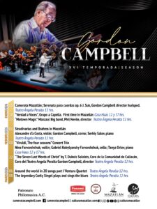 Temporada de conciertos Gordon Campbell, en Mazatlán