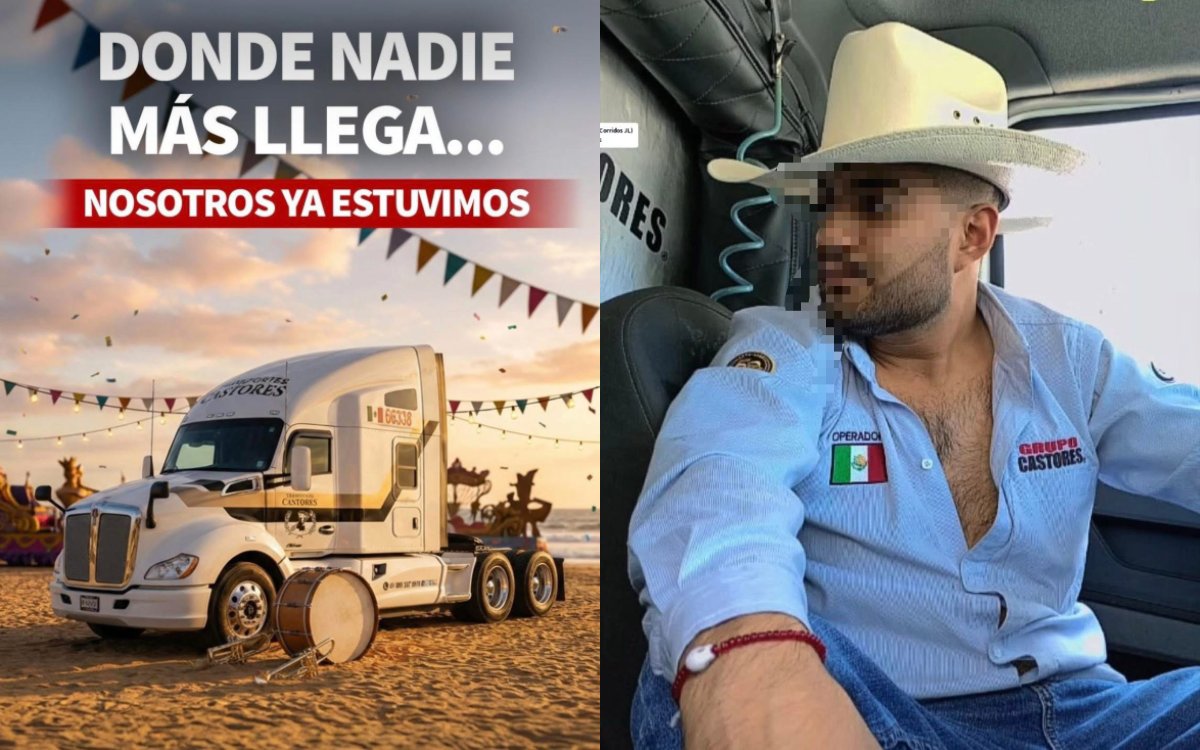 Edwin, joven trailero originario de Jalisco autodenominado junto a su unidad como ‘El Mal Portado’