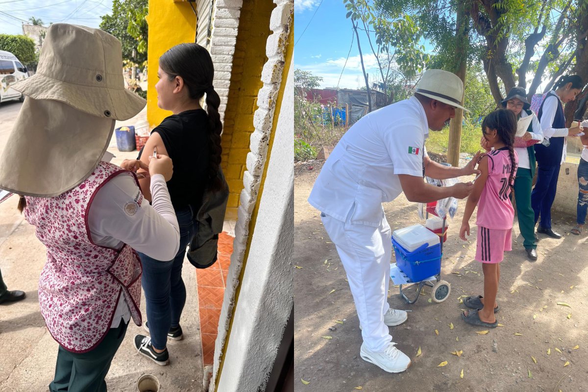 Vacunación contra el sarampión en Sinaloa