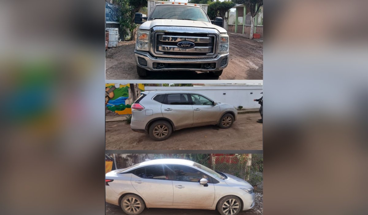 Vehículos asegurados en Sinaloa