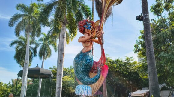 Una Venus marina en el corazón de la Plazuela Machado anuncia el Carnaval Internacional de Mazatlán 2026 ¡Arriba la Tambora!