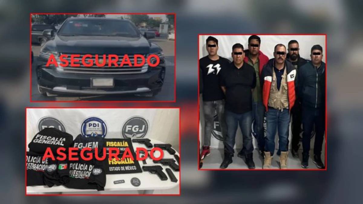 Detienen a seis hombres por simular vehículo oficial en Edomex