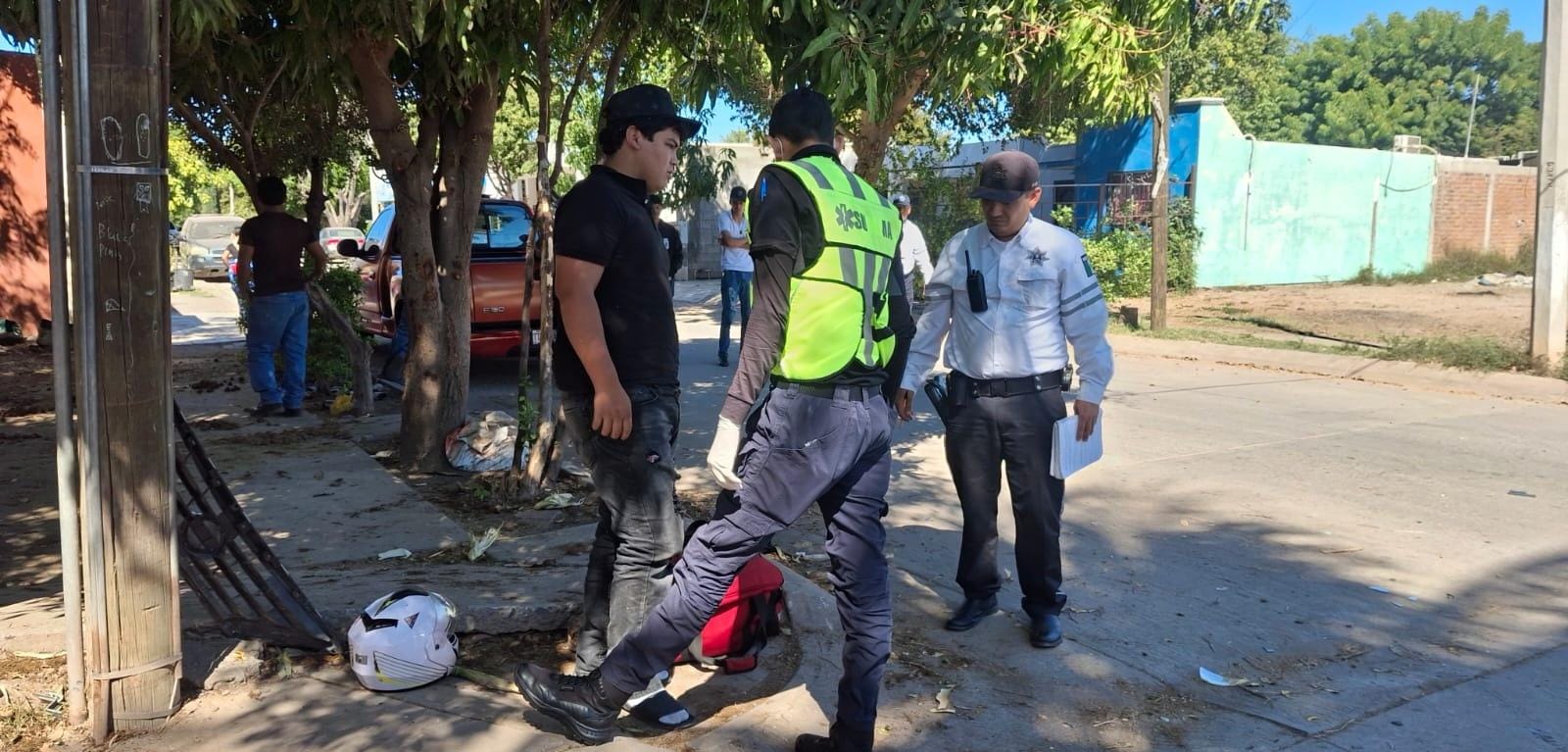 El motociclista, pese a las lesiones, se negó a ser trasladado a un hospital