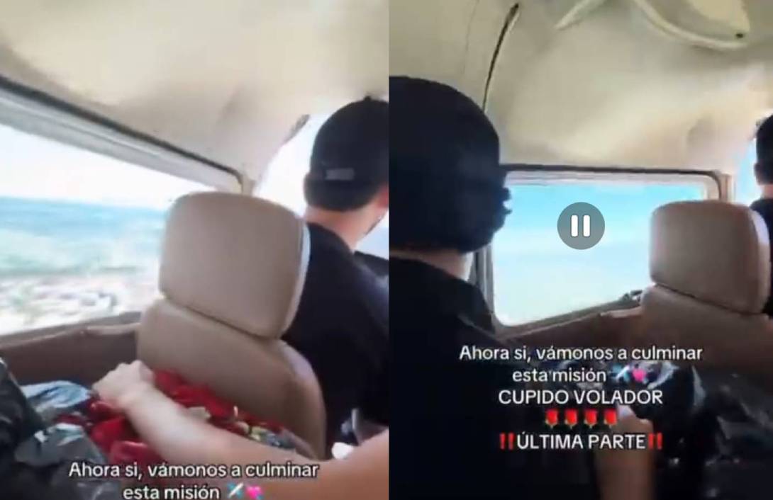 En el video que circula se aprecia cuando arrojan las rosas