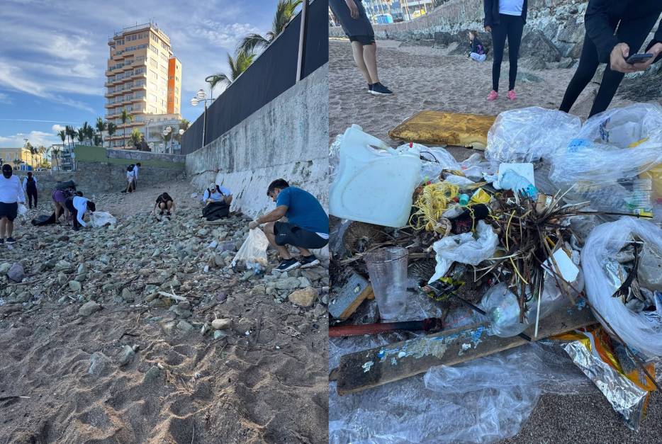 Execeso de residuos contaminantes quedaron en las aguas de Mazatlán tras el carnaval (2)