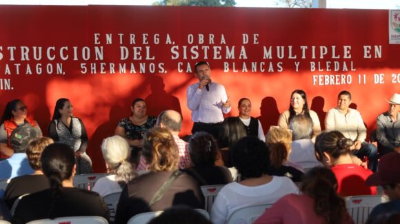 Entrega Jorge Rosario Bojórquez Berrelleza rehabilitación del Sistema Múltiple en beneficio de cinco comunidades
