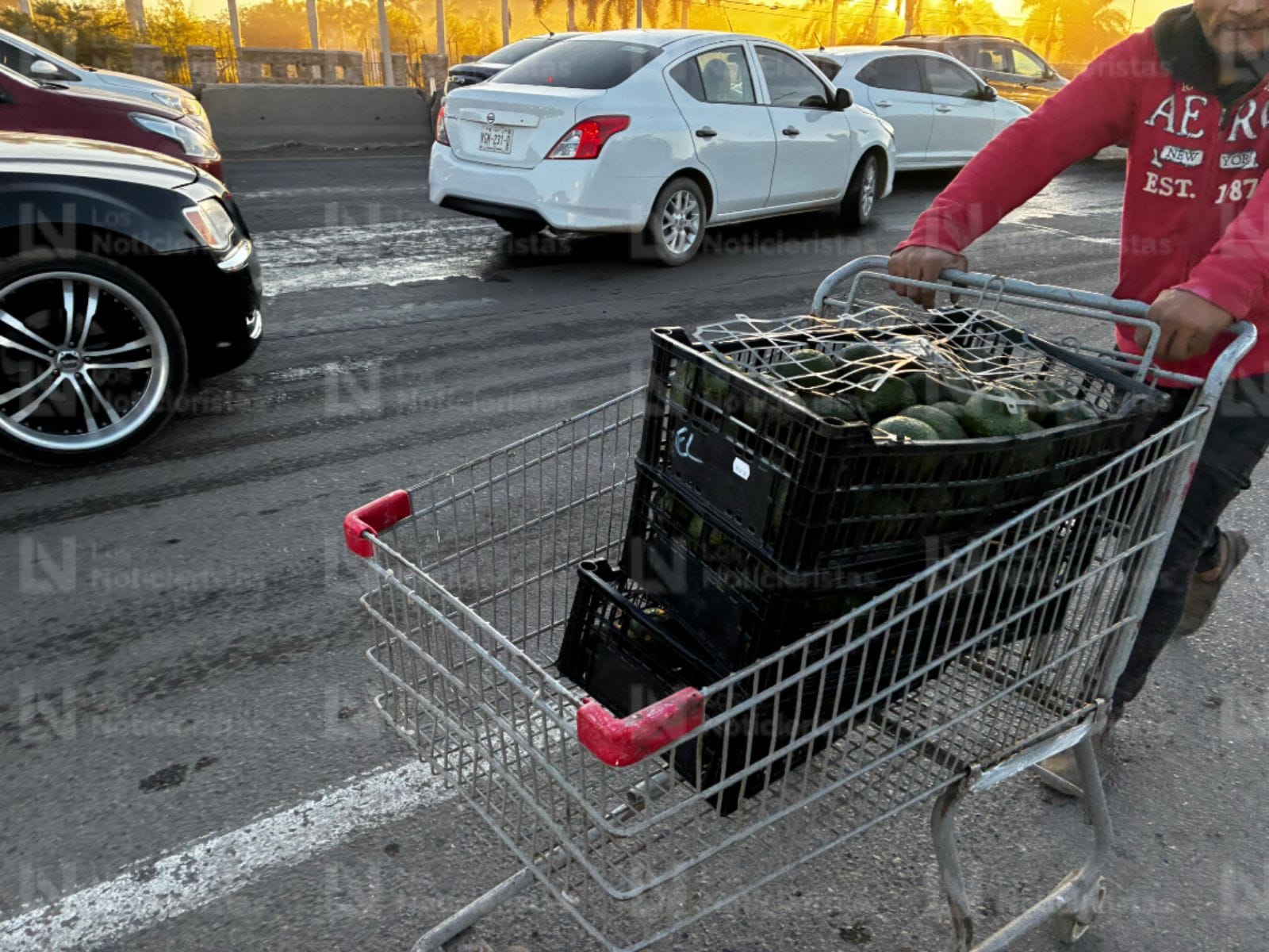 La población aprovechó el accidente para hacerse de aguacates
