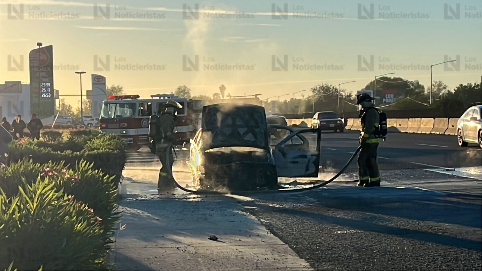 La unidad fue declarada pérdida total, pese a los esfuerzos por salvarla