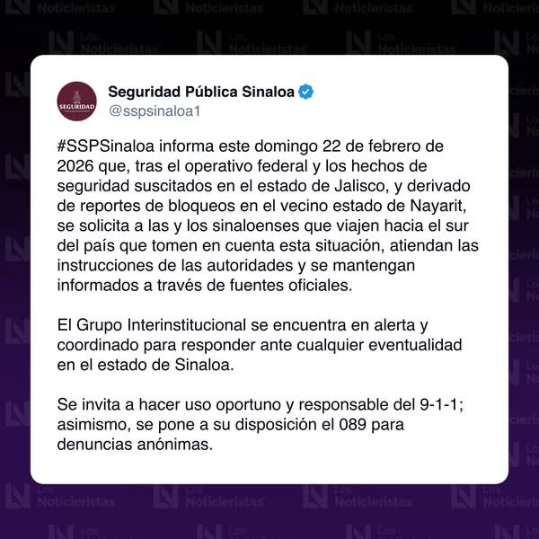 Llamado de alerta de las autoridades