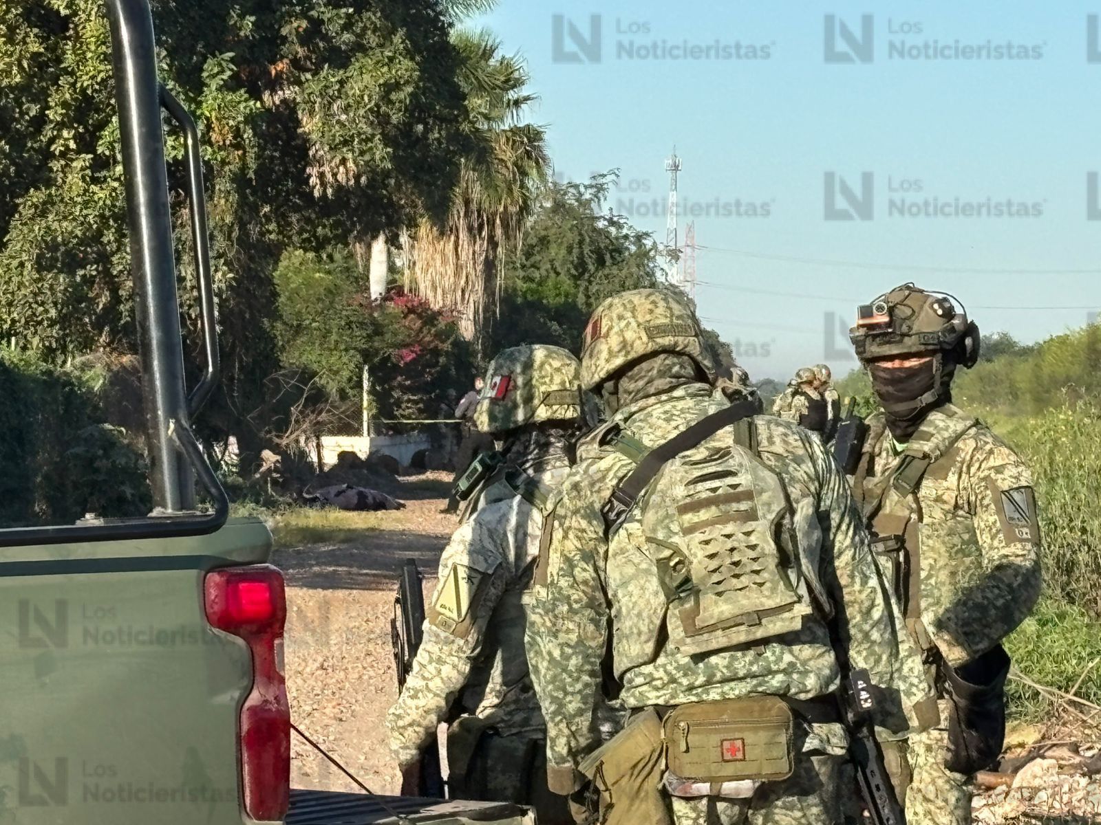 Los elementos del Ejército Mexicano fueron los primeros en llegar a la escena del crimen