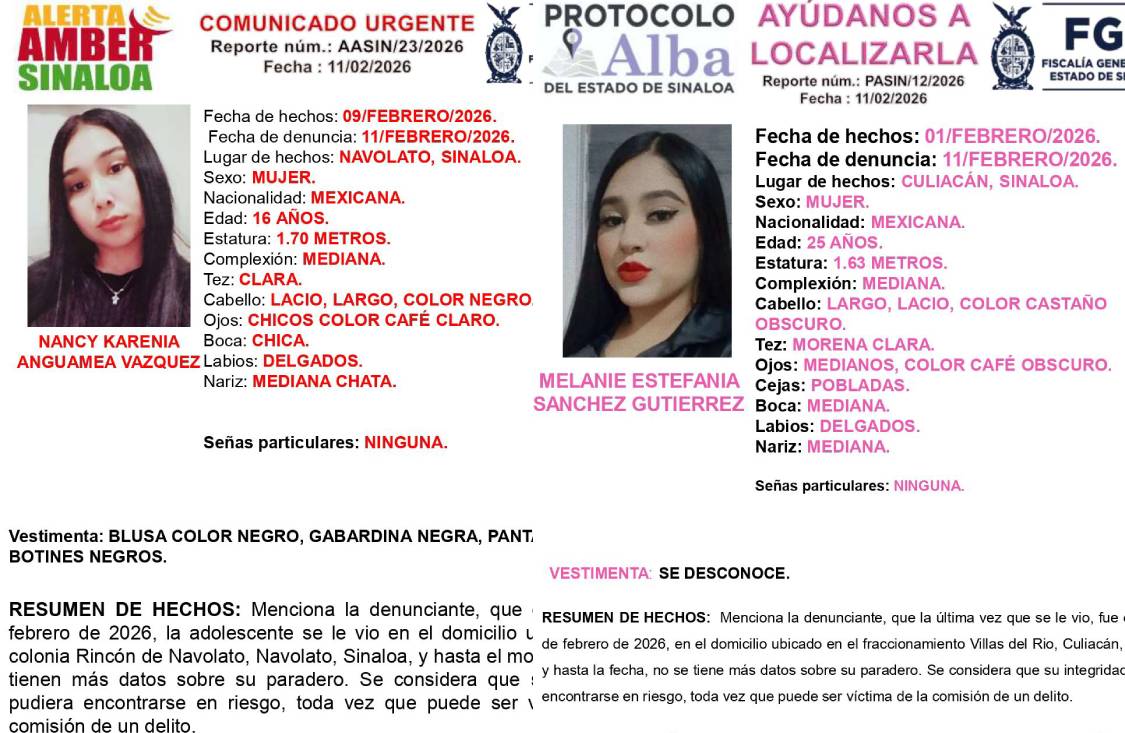 Los familiares temen por la integridad de las mujeres desaparecidas