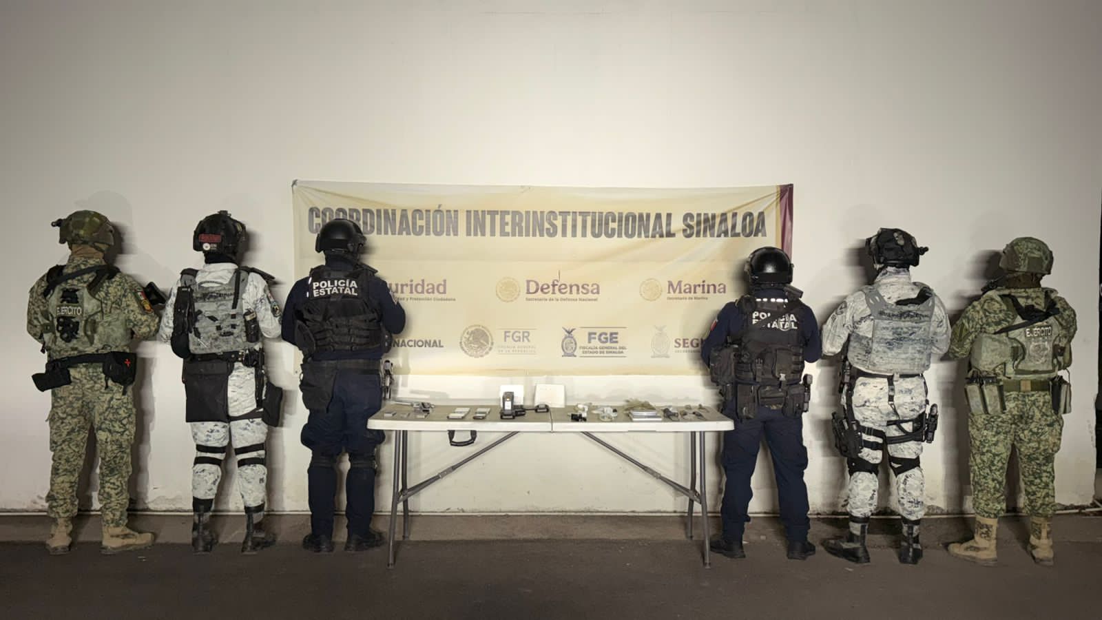 Parte de lo asegurado tras cateo al penal de Aguaruto