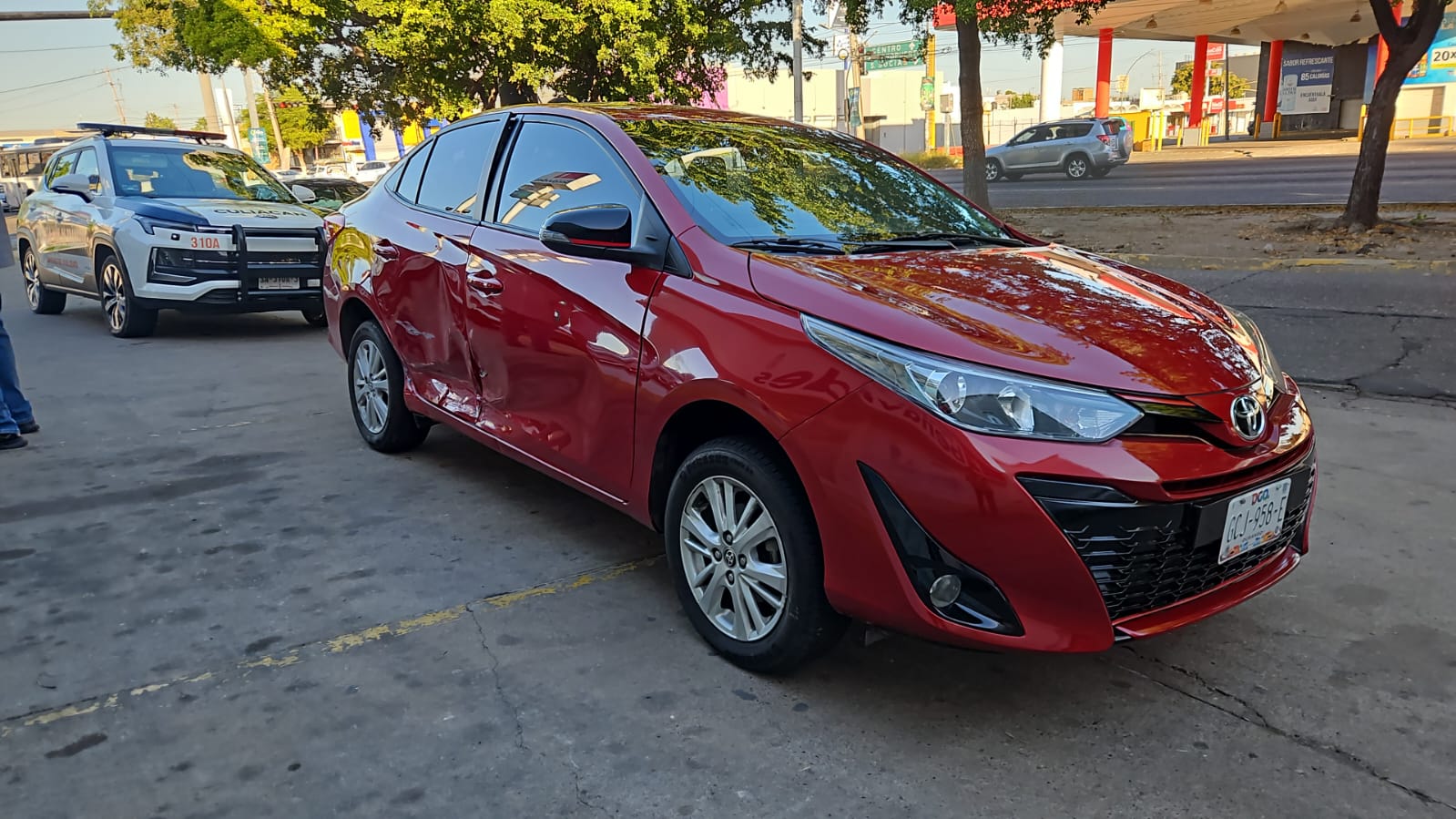 Por fortuna el accidente solo dejó daños materiales