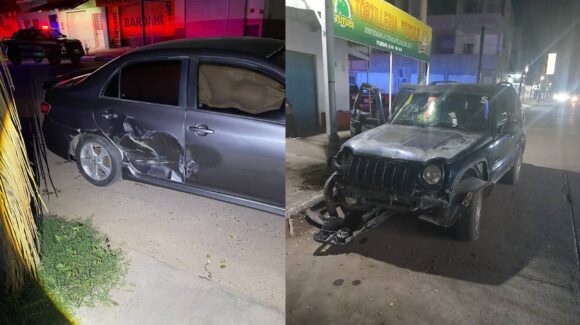 Un triple choque en Guasave, Sinaloa, deja una persona lesionada en la avenida Vicente Guerrero