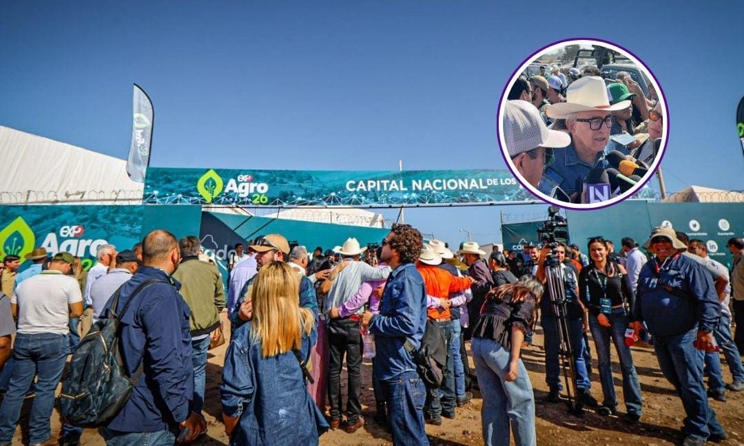 Rubén Rocha Moya arriba a la Expo Agro 2026