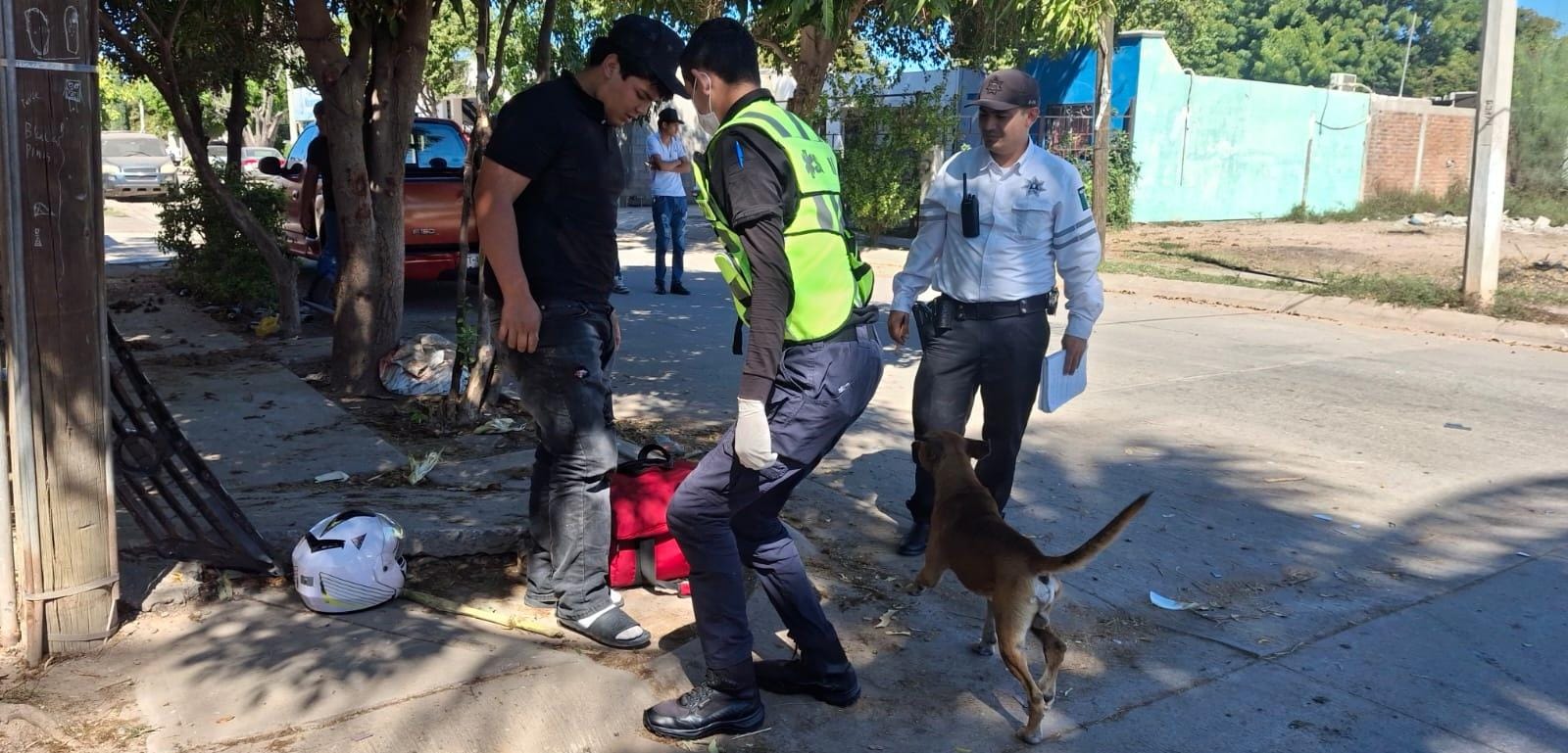 El motociclista, pese a las lesiones, se negó a ser trasladado a un hospital