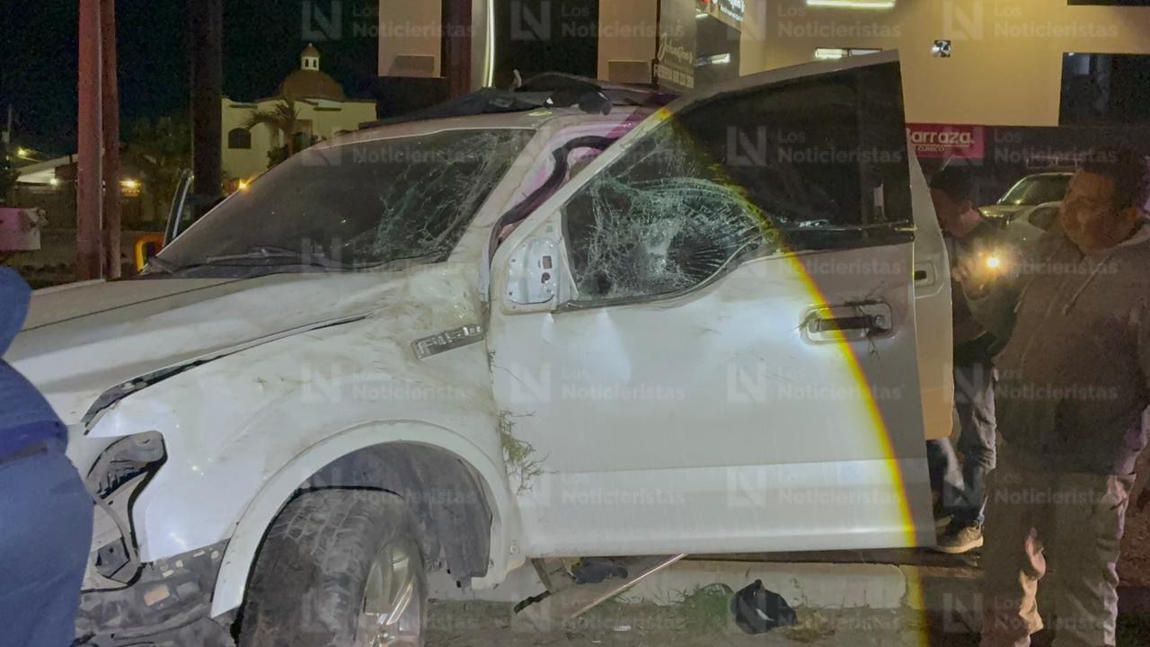 Camioneta accidentada