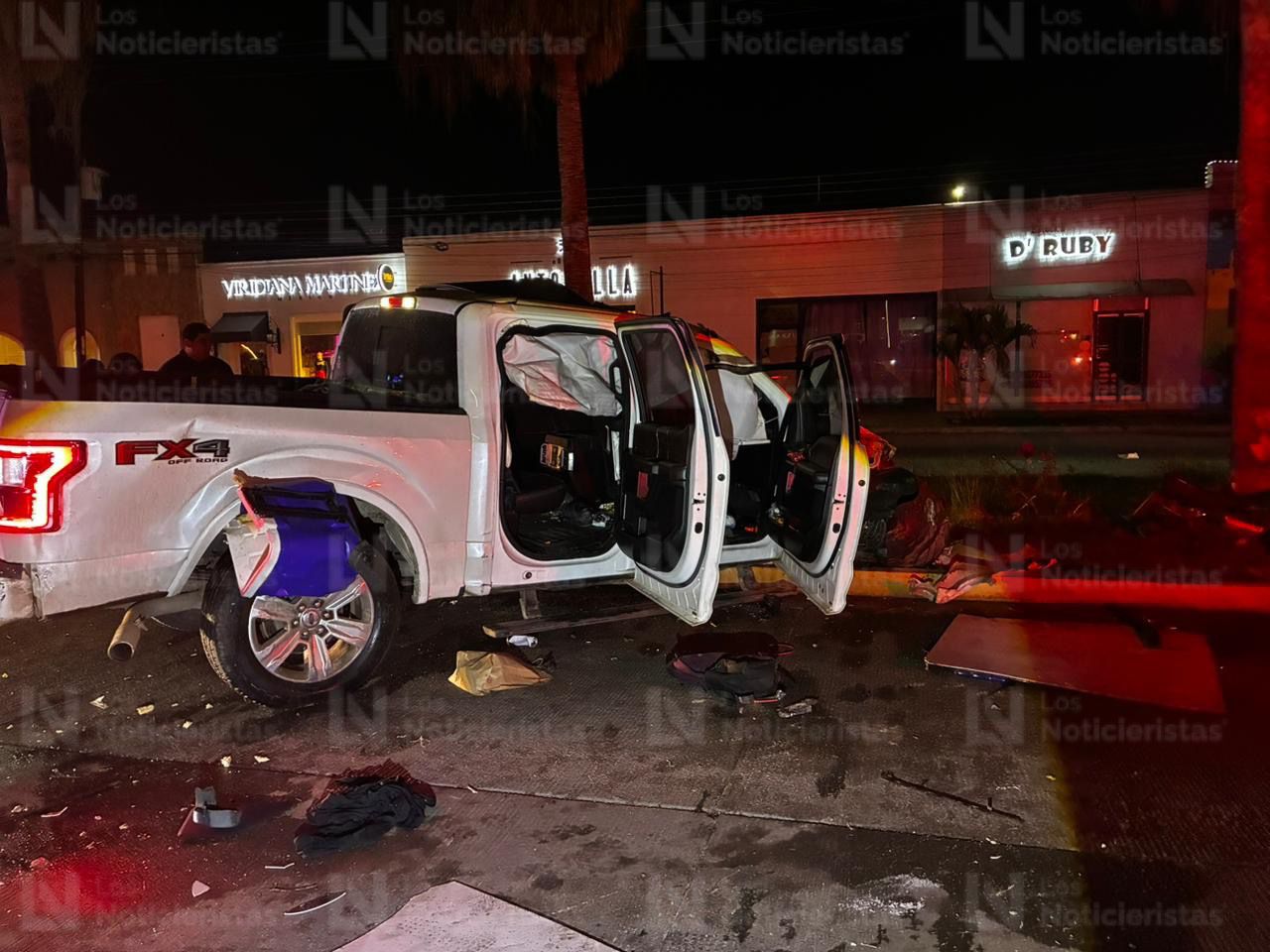 Camioneta accidentada