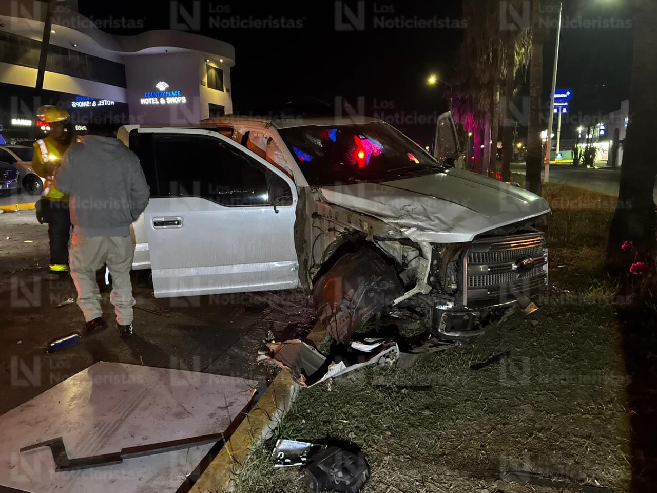 Camioneta accidentada