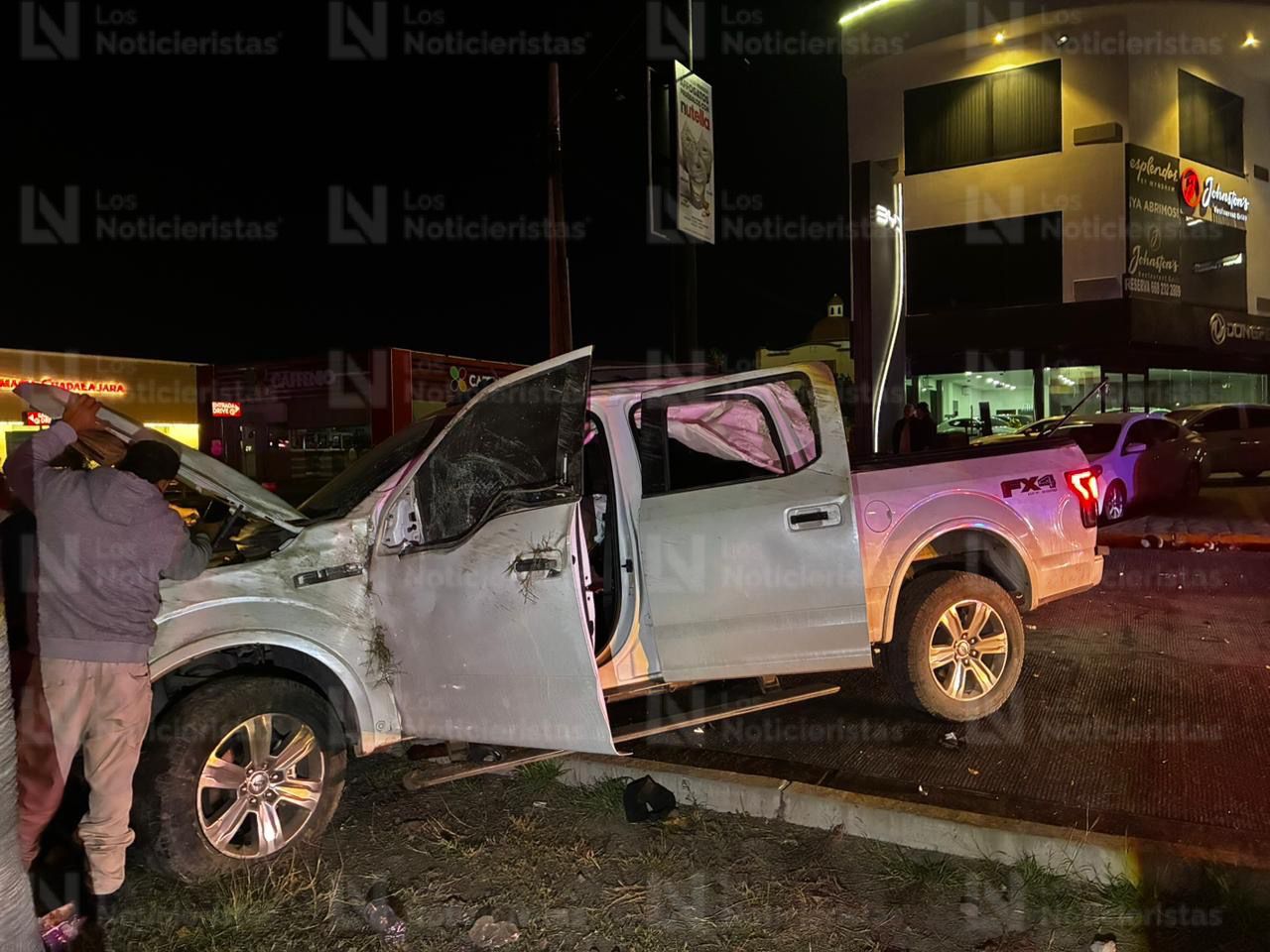 Camioneta accidentada
