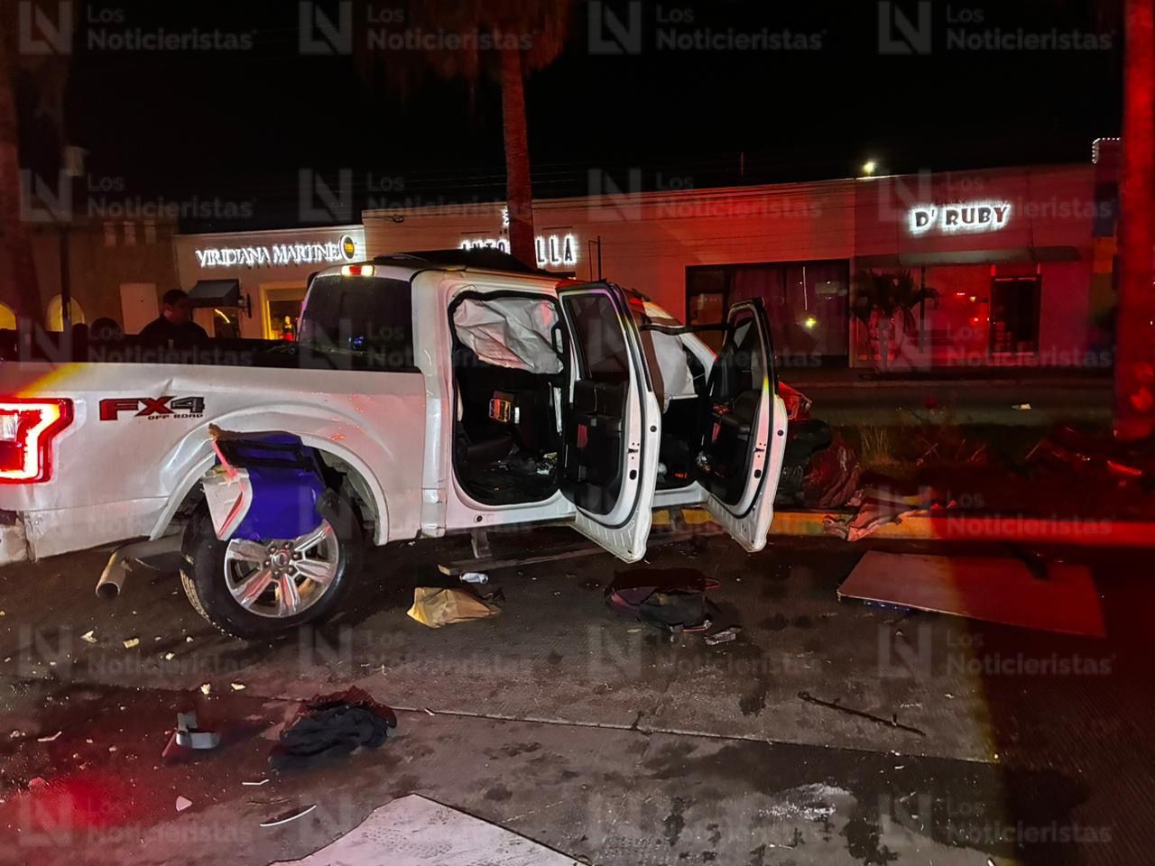 Camioneta accidentada