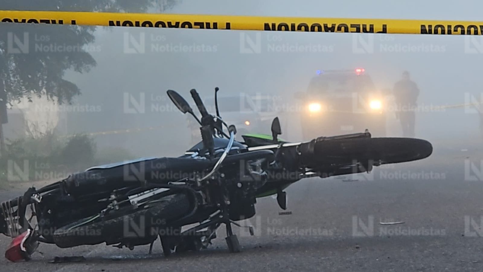 Accidente tipo derrape de motocicleta sobre la carretera Navolato – Altata
