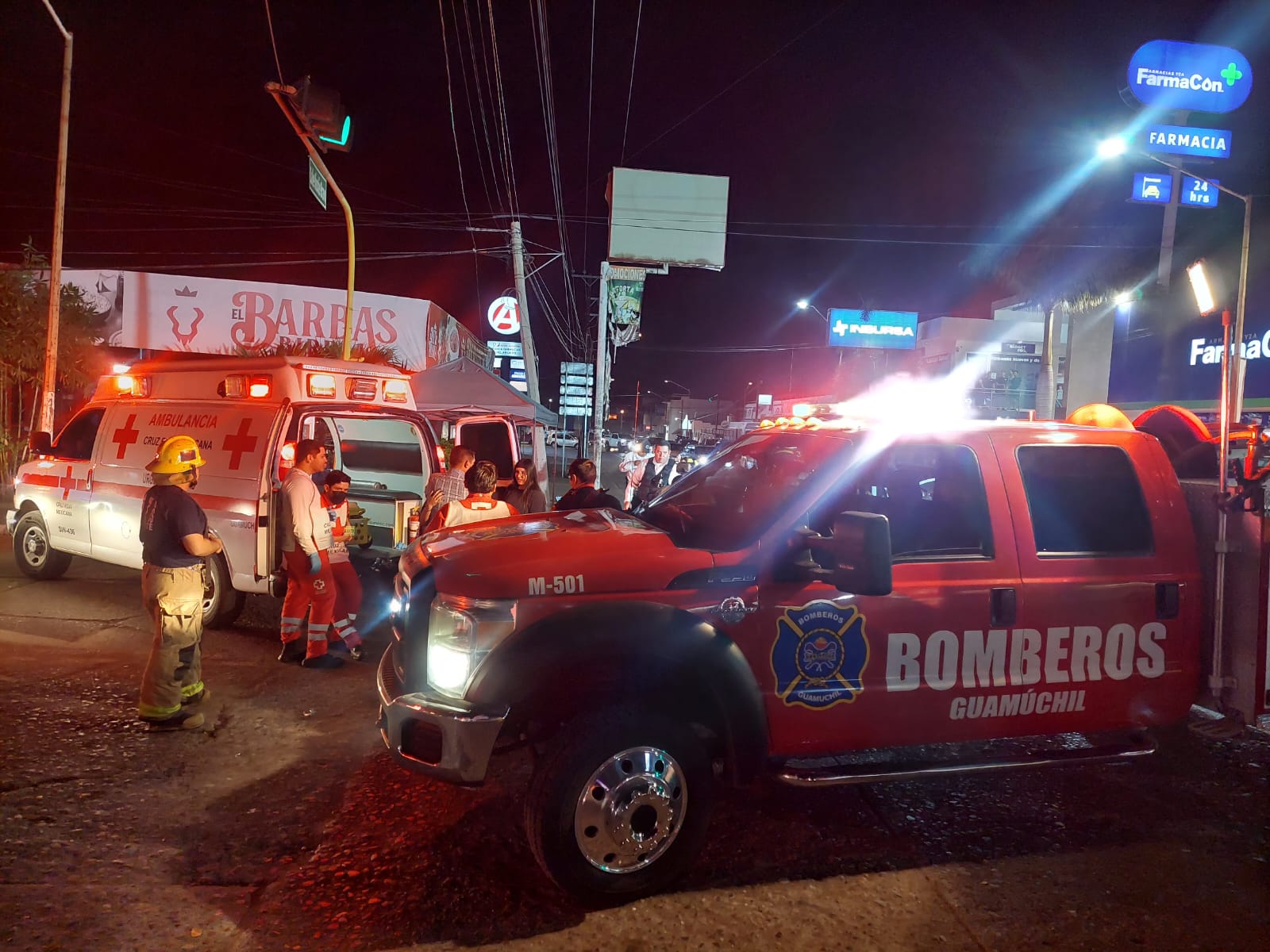 Accidente en crucero de Guamúchil