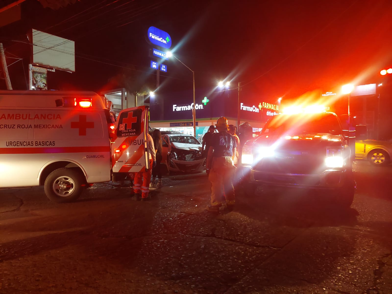 Accidente en crucero de Guamúchil