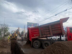 Japac inicia sustitución de alcantarillado sanitario frente al fraccionamiento Camino Real