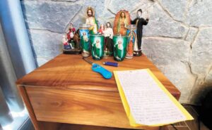 altar a la virgen y san judas en rancho del mencho