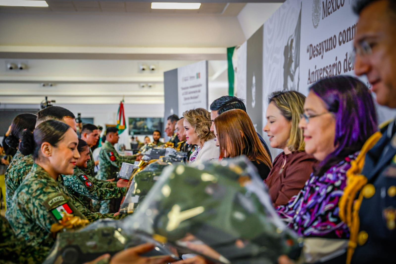 Personal militar en celebración de Aniversario del Ejército Mexicano